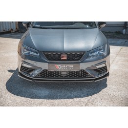 Накладка сплиттер на передний бампер Вар3 на Seat III Cupra / FR рестайл